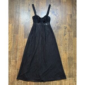 Danielle Bernstein Dress Women's Size XS Lace Illusion Panel Black NWT 320D145